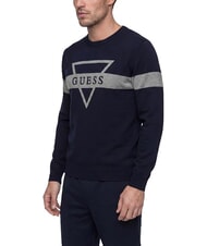 GUESS MARK LOGO JACQUARD Tricou cu logo triunghiular smartblue - Pulovere pentru bărbați - 3