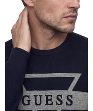 GUESS MARK LOGO JACQUARD Tricou cu logo triunghiular smartblue - Pulovere pentru bărbați - 4