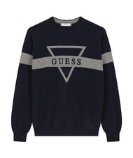 GUESS MARK LOGO JACQUARD Tricou cu logo triunghiular smartblue - Pulovere pentru bărbați - 5