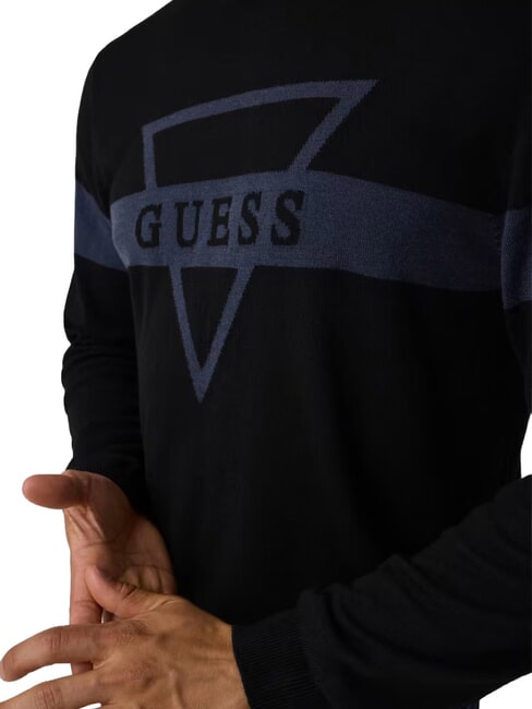 MARK LOGO JACQUARD Tricou cu logo triunghiular jetbla - Pulovere pentru bărbați