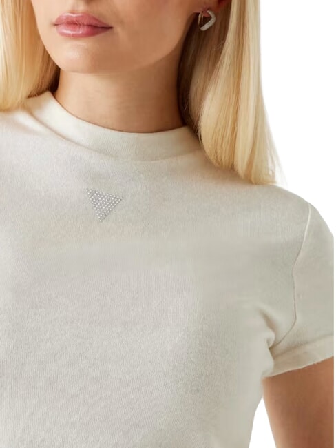 LICIA Tricou cu m&acirc;necă scurtă cremwhi - tricou