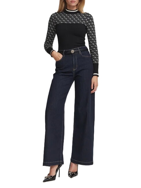 MOCK NECK AUBREY 4G Pulover slim fit piatră neagră discretă co - Pulovere pentru femei