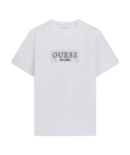 GUESS BOX LORO ROPES Tricou cu logo prins alb purpuriu - tricou - 5