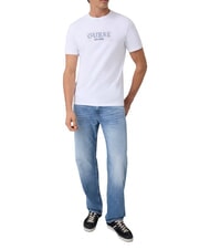 GUESS BOX LORO ROPES Tricou cu logo prins alb purpuriu - tricou - 3