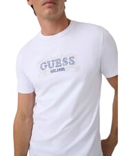 GUESS BOX LORO ROPES Tricou cu logo prins alb purpuriu - tricou - 4