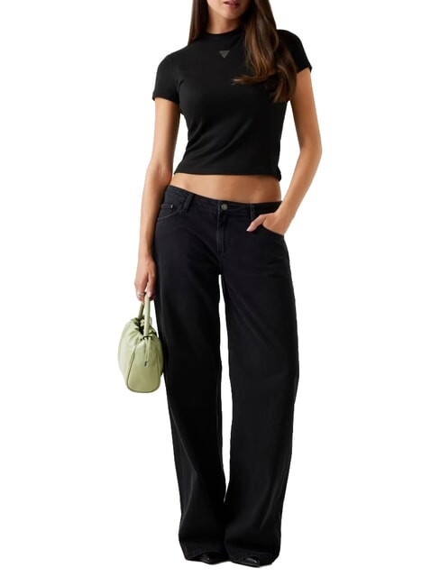 LICIA Tricou cu m&acirc;necă scurtă negru intens - tricou