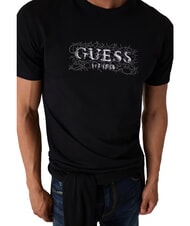 GUESS BOX LORO ROPES Tricou cu logo prins jetbla - tricou - 4
