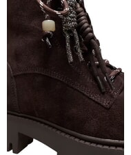 GUESS FIZZLE Ghete din piele pentru gleznă maro - Pantofi femei - 6