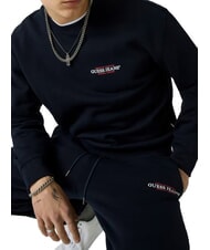GUESS JEANS REGULAR AMERICAN Hanorac cu guler rotund ocean &icirc;ndrăzneț - hanorace - 3