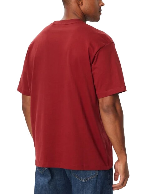 MINI TRIANGLE Tricou de bumbac roșu de vie - tricou