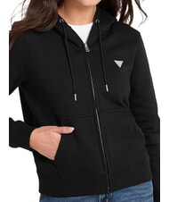 GUESS JEANS REGULAR MINI Hanorac cu fermoar jetbla - Hanorace pentru femei - 3