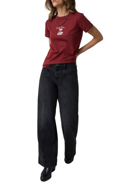 CHERRY REGULAR Tricou cu m&acirc;necă scurtă roșu de vie - tricou