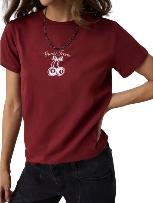 CHERRY REGULAR Tricou cu m&acirc;necă scurtă roșu de vie - tricou
