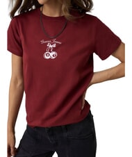 GUESS JEANS CHERRY REGULAR Tricou cu m&acirc;necă scurtă roșu de vie - tricou - 4