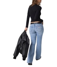 GUESS JEANS SLIM LOGO EMBOSSED Tricou cu m&acirc;necă lungă jetbla - tricou - 4