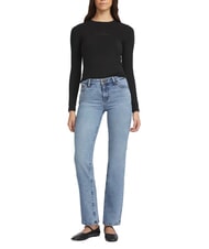 GUESS JEANS SLIM LOGO EMBOSSED Tricou cu m&acirc;necă lungă jetbla - hanorace - 6