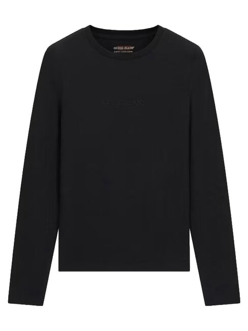 SLIM LOGO EMBOSSED Tricou cu m&acirc;necă lungă jetbla - hanorace