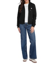 GUESS JEANS REGULAR MINI Hanorac cu fermoar jetbla - Hanorace pentru femei - 4