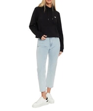 GUESS JEANS REGULAR MINI Hanorac cu gluga jetbla - Hanorace pentru femei - 3