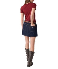 GUESS JEANS SLIM LOGO Tricou stretch slim fit roșu de vie - tricou - 2