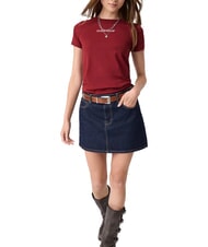 GUESS JEANS SLIM LOGO Tricou stretch slim fit roșu de vie - tricou - 3