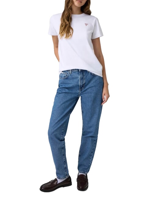 TRIANGLE Tricou de bumbac alb purpuriu - tricou