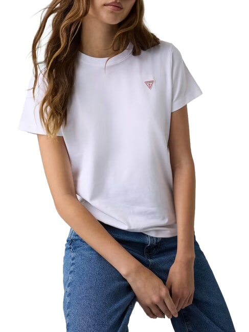 TRIANGLE Tricou de bumbac alb purpuriu - tricou