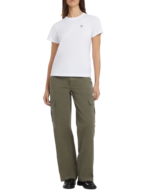 TRIANGLE Tricou de bumbac alb purpuriu - tricou