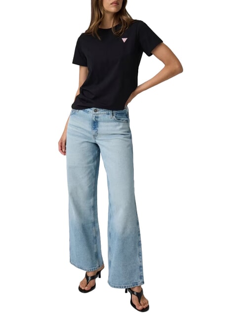 TRIANGLE Tricou de bumbac jetbla - tricou