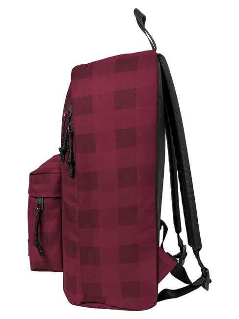 OUT OF OFFICE Rucsac pentru laptop de 13 " carouri-burgundy - Rucsacuri pentru școală și timp liber