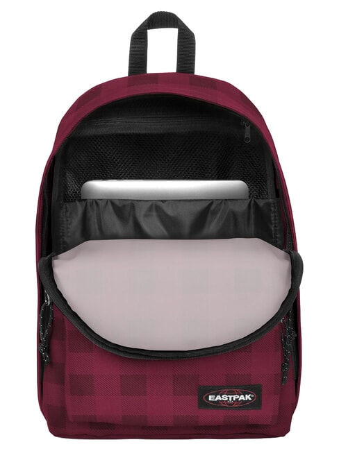 OUT OF OFFICE Rucsac pentru laptop de 13 " carouri-burgundy - Rucsacuri pentru școală și timp liber