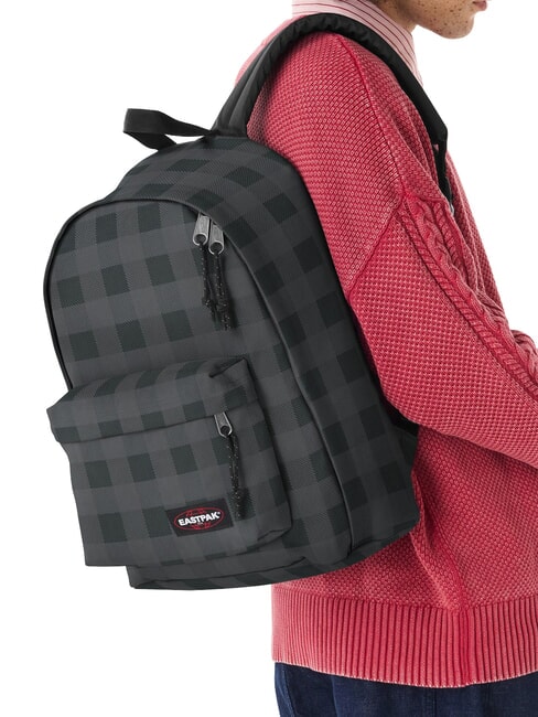 OUT OF OFFICE Rucsac pentru laptop de 13 " gri &icirc;n carouri - Rucsacuri pentru școală și timp liber
