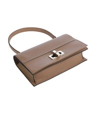 FURLA AMELIA Geantă de umăr din piele, cu curea de umăr caramel - Genți femei - 4