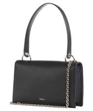 FURLA AMELIA Geantă de umăr din piele, cu curea de umăr negru - Genți femei - 3