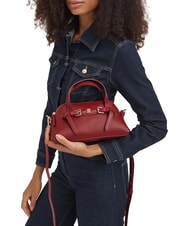 TOMMY HILFIGER TH BUCKLE Geantă de m&acirc;nă, cu curea de umăr roșu de toamnă - Genți femei - 2