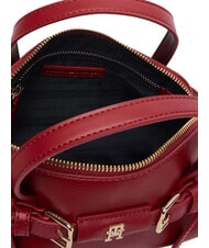 TOMMY HILFIGER TH BUCKLE Geantă de m&acirc;nă, cu curea de umăr roșu de toamnă - Genți femei - 6