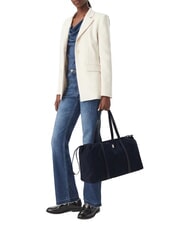 TOMMY HILFIGER TH SOFT NYLON Geantă de umăr, extra mare albastru spațial - Genți femei - 2