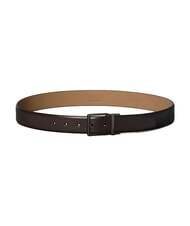 CALVIN KLEIN SQUARE BUCKLE CK Curea din piele cu două fețe maro &icirc;nchis ck / bronz mat - Curele - 2