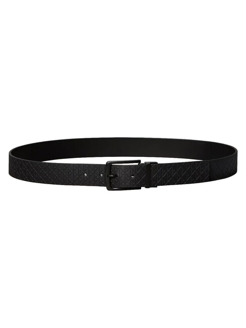 PIN BUCKLE Curea de piele negru/negru mat - Curele