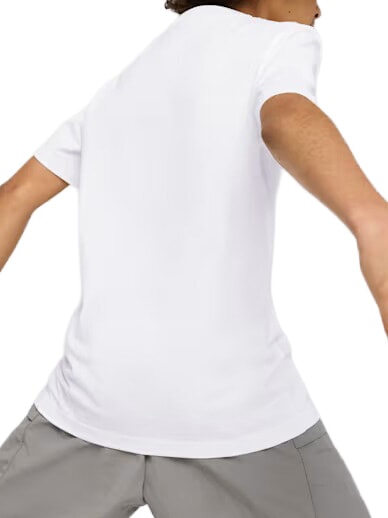 WARDROBE ESS Tricou cu m&acirc;necă scurtă, din bumbac pur alb - Tricou copil