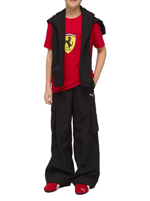 FERRARI Tricou din bumbac cu m&acirc;necă scurtă roșu de curse - Tricou copil