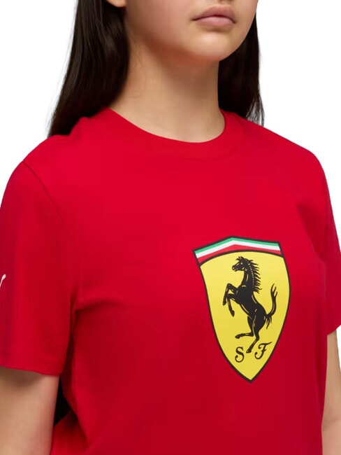 FERRARI Tricou din bumbac cu m&acirc;necă scurtă roșu de curse - Tricou copil