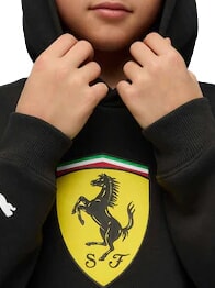FERRARI Hanorac cu gluga negru - Hanorac pentru bebeluși