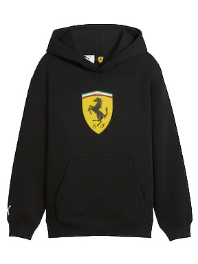FERRARI Hanorac cu gluga negru - Hanorac pentru bebeluși