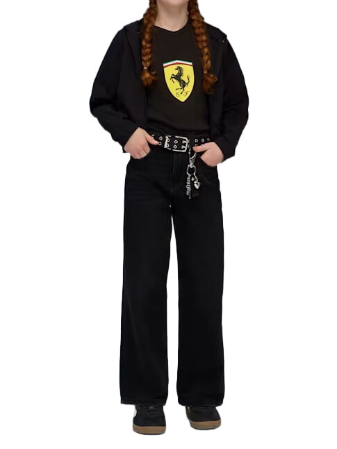 FERRARI Tricou din bumbac cu m&acirc;necă scurtă negru - Tricou copil