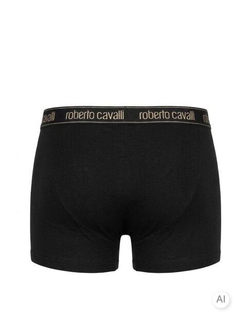 ALL-OVER ELASTIC GOLD Pachet de 3 perechi de boxeri negru - Slip pentru bărbați