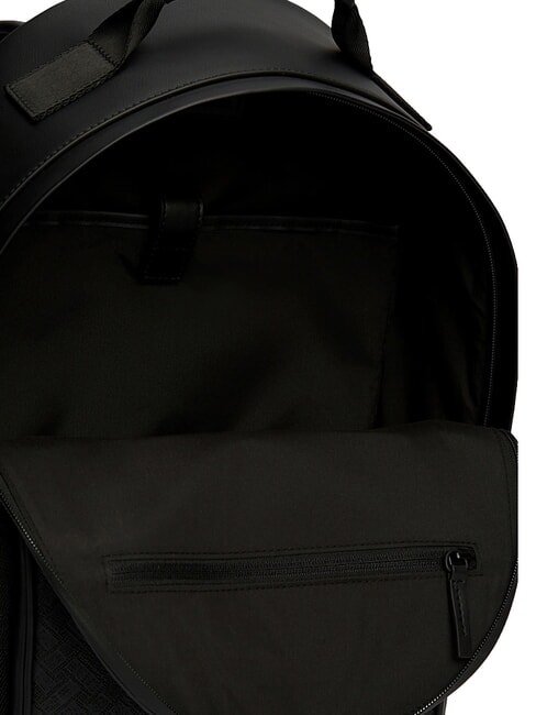 TH MODERN Rucsac cu buzunar frontal dublu negru - Rucsacuri pentru școală și timp liber