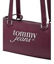 TOMMY HILFIGER TJW BOLD SCRIPT Geantă de umăr, m&acirc;ner dublu maro de lemn de trandafir - Genți femei - 4