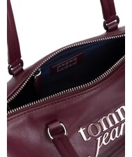 TOMMY HILFIGER TJW BOLD SCRIPT Geantă de umăr, m&acirc;ner dublu maro de lemn de trandafir - Genți femei - 5