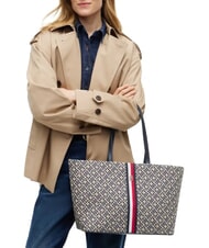TOMMY HILFIGER TH JACQUARD Geantă de umăr albastru spațial - Genți femei - 2